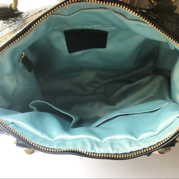 Coach Kristin (Retired) Black Patent Leather Pleated Satchel style 16016 - Picture 10 of 16